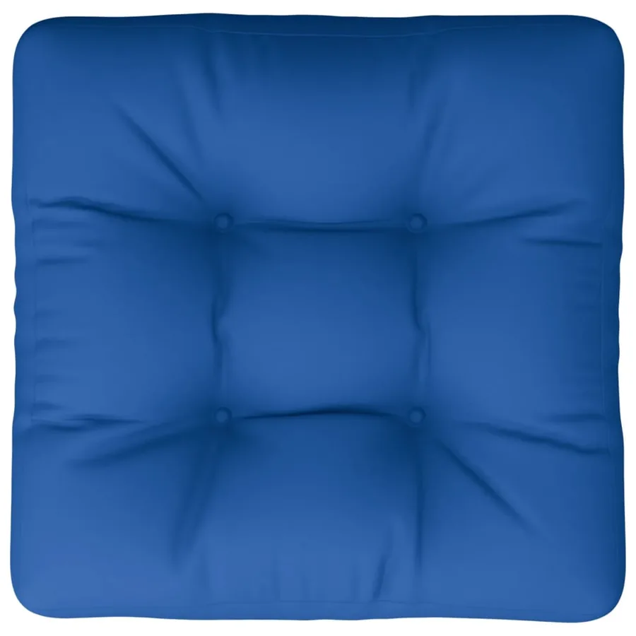 Coussin de palette bleu royal 60x60x12 cm tissu - 6