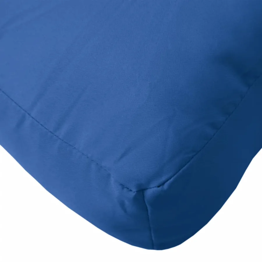 Coussin de palette bleu royal 60x60x12 cm tissu - 8