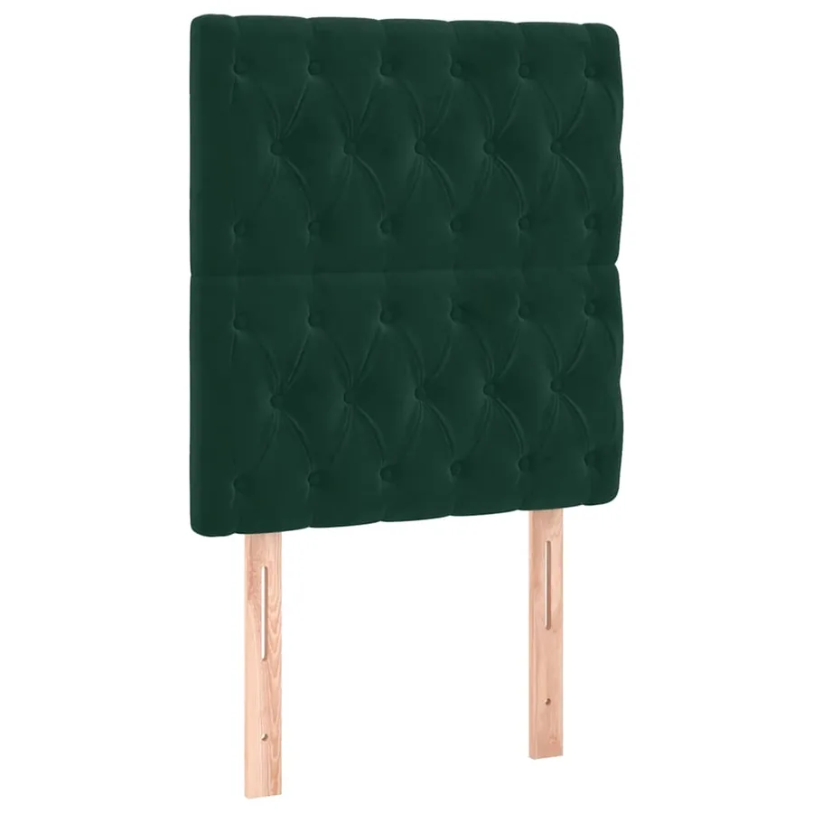 Sommier à lattes de lit et matelas Vert foncé 80x200 cm Velours - 5