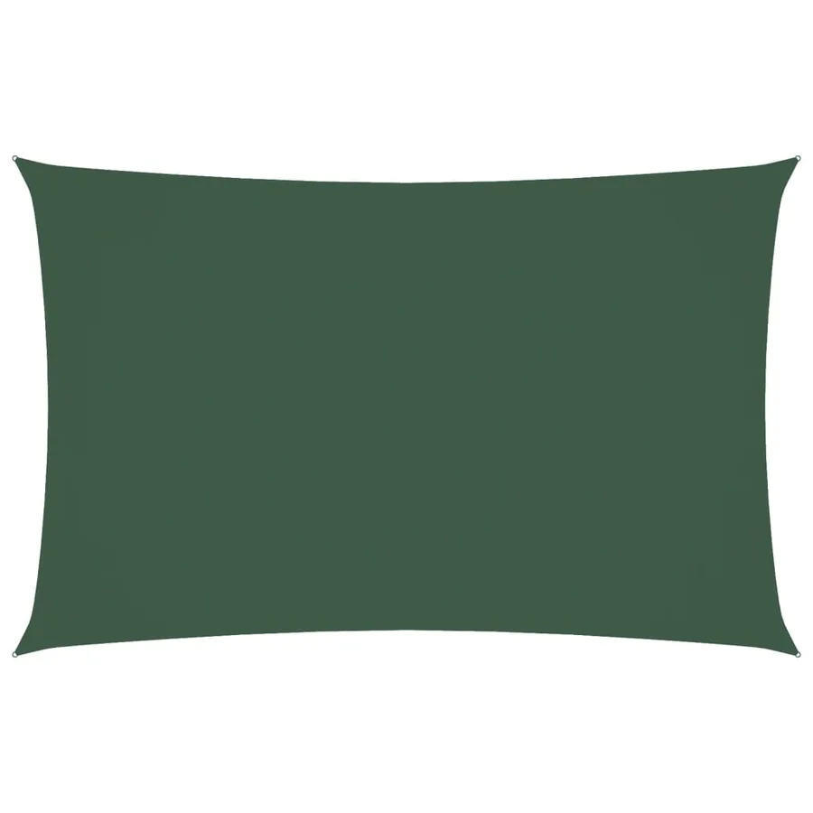 Voile de parasol tissu oxford rectangulaire 4x7 m vert foncé - 2