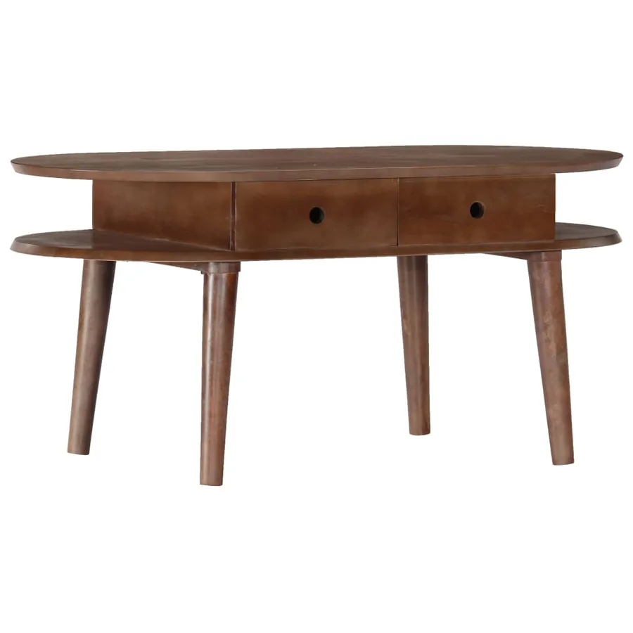Table basse 100x50x46 cm Bois d'acacia solide - 9
