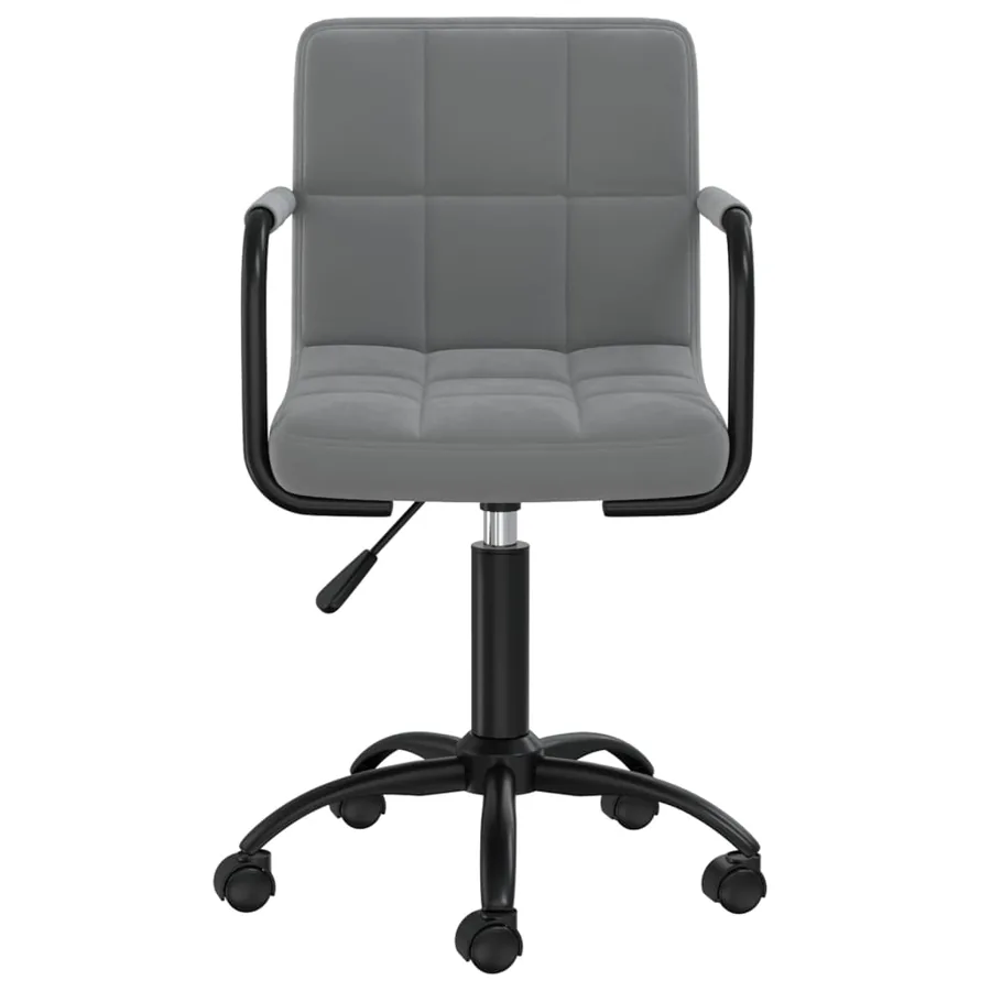 Chaise pivotante de salle à manger Gris foncé Velours - 2