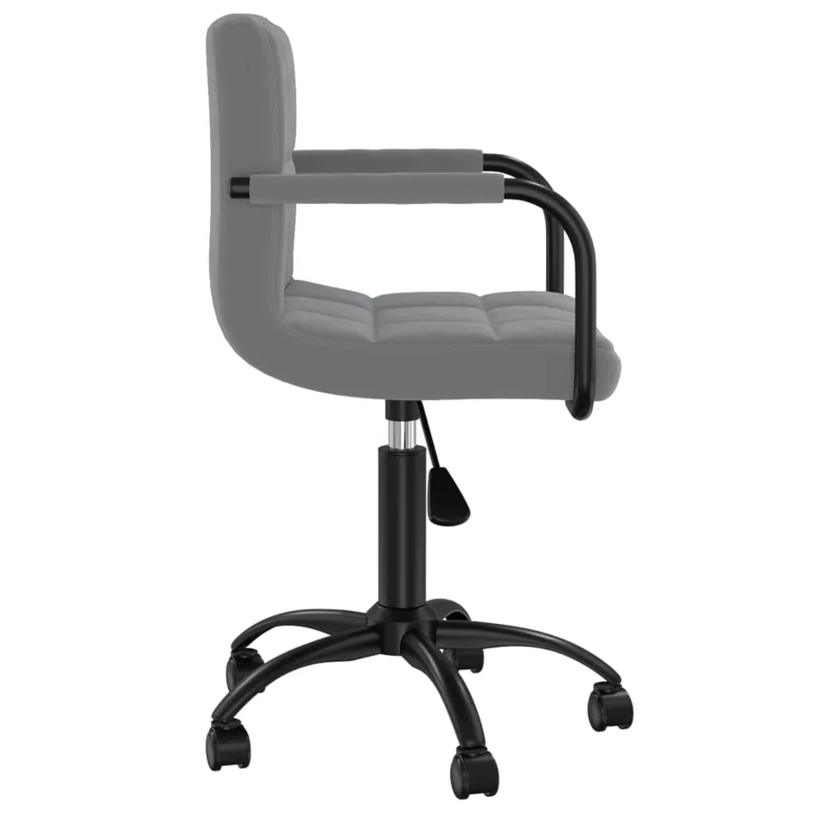 Chaise pivotante de salle à manger Gris foncé Velours - 3