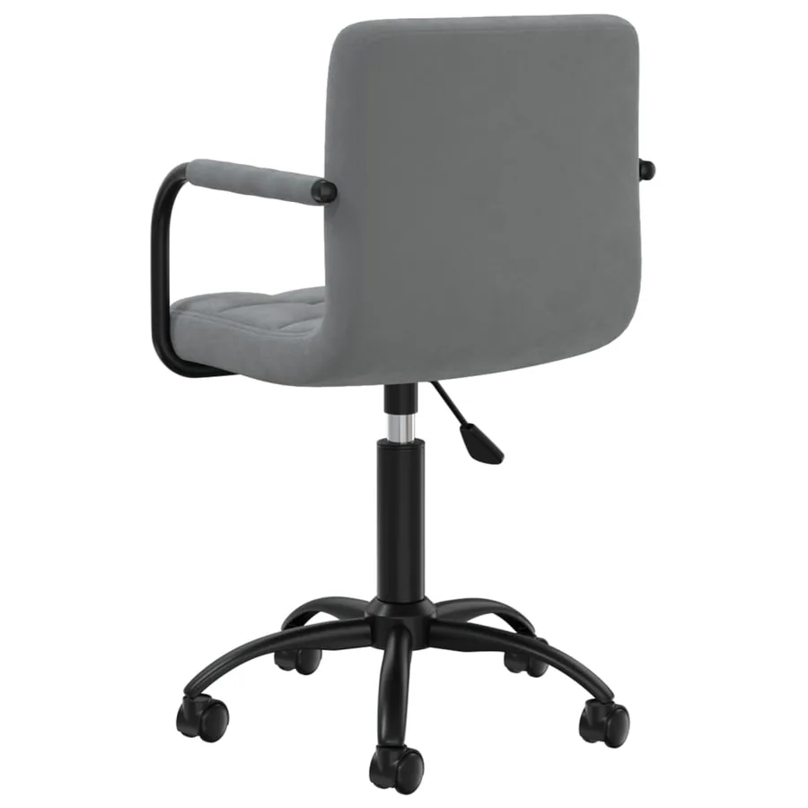 Chaise pivotante de salle à manger Gris foncé Velours - 4