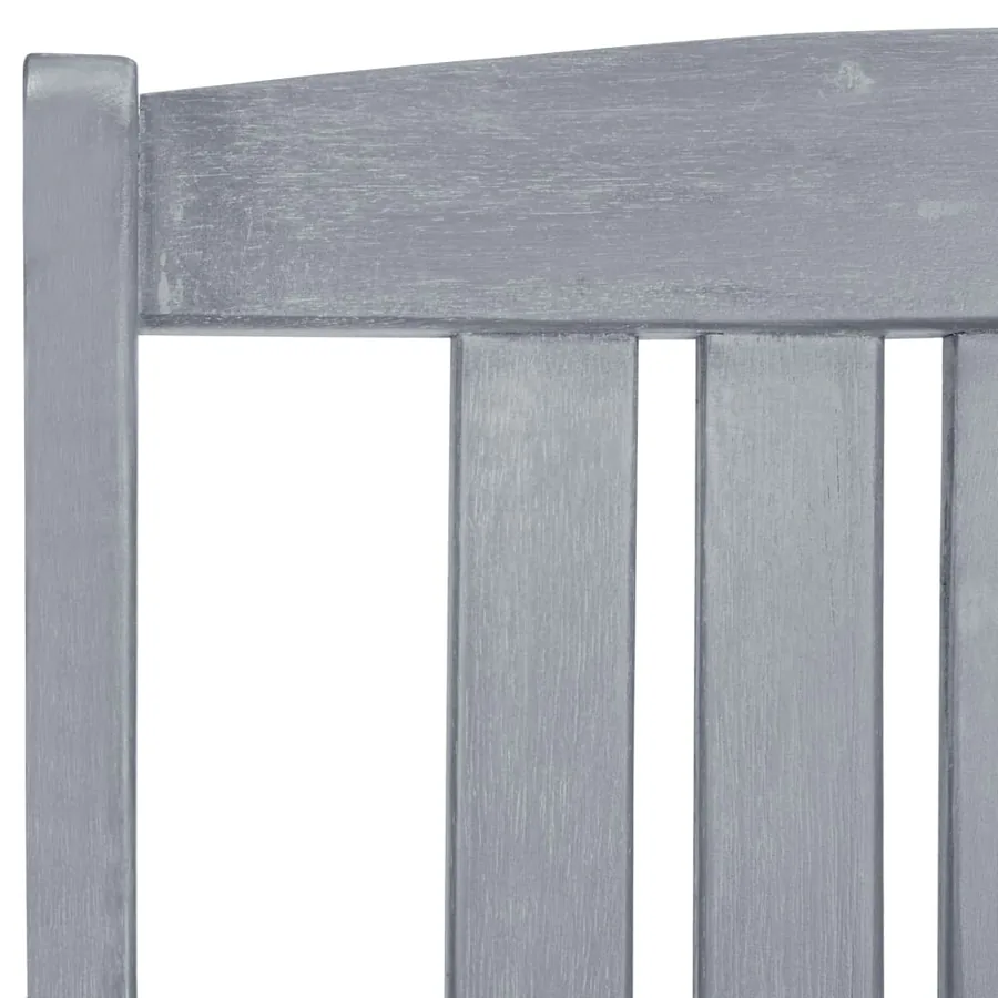 Chaises de jardin lot de 6 Bois d'acacia massif Gris - 7