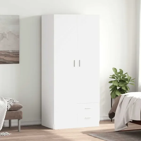 Garde-robe Blanc 80x52x180 cm Bois d’ingénierie