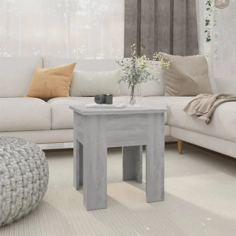 Table basse Sonoma gris 40x40x42 cm Bois d'ingénierie