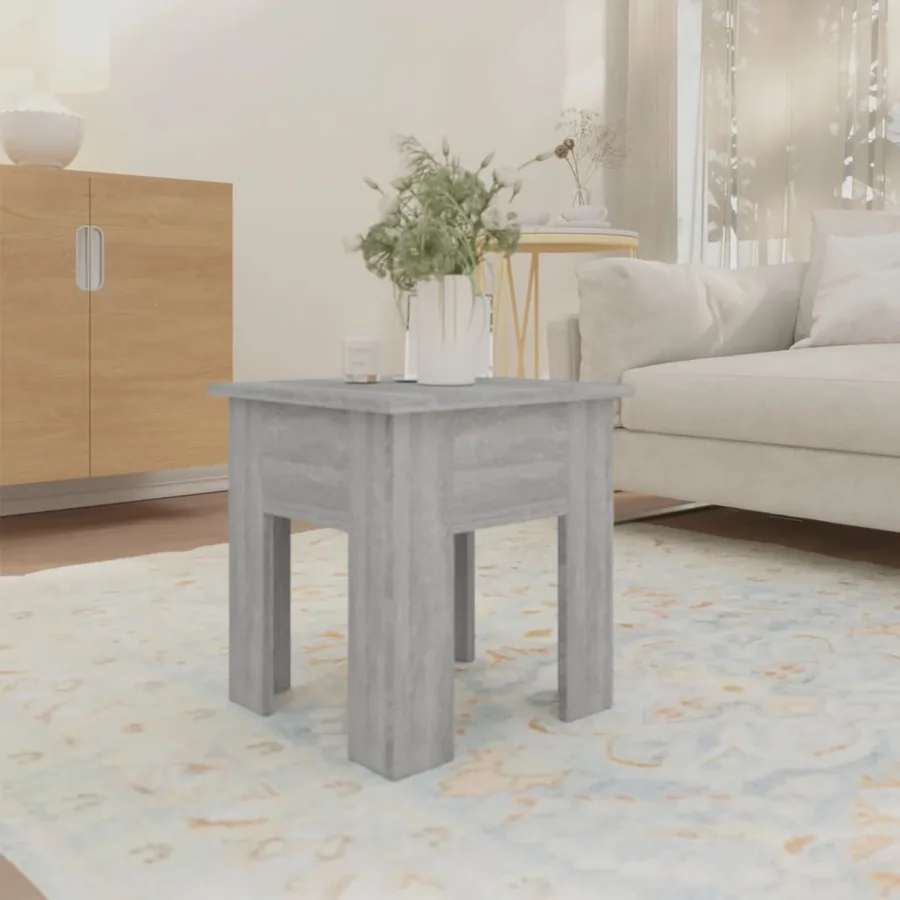 Table basse Sonoma gris 40x40x42 cm Bois d'ingénierie - 3