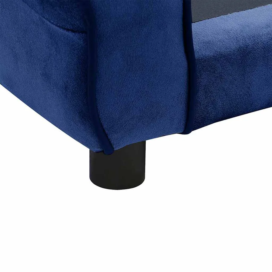Canapé pour chien Bleu 72x45x30 cm Peluche - 11