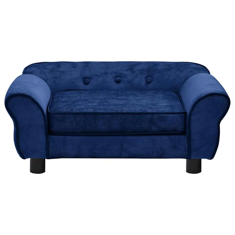 Canapé pour chien Bleu 72x45x30 cm Peluche - 5