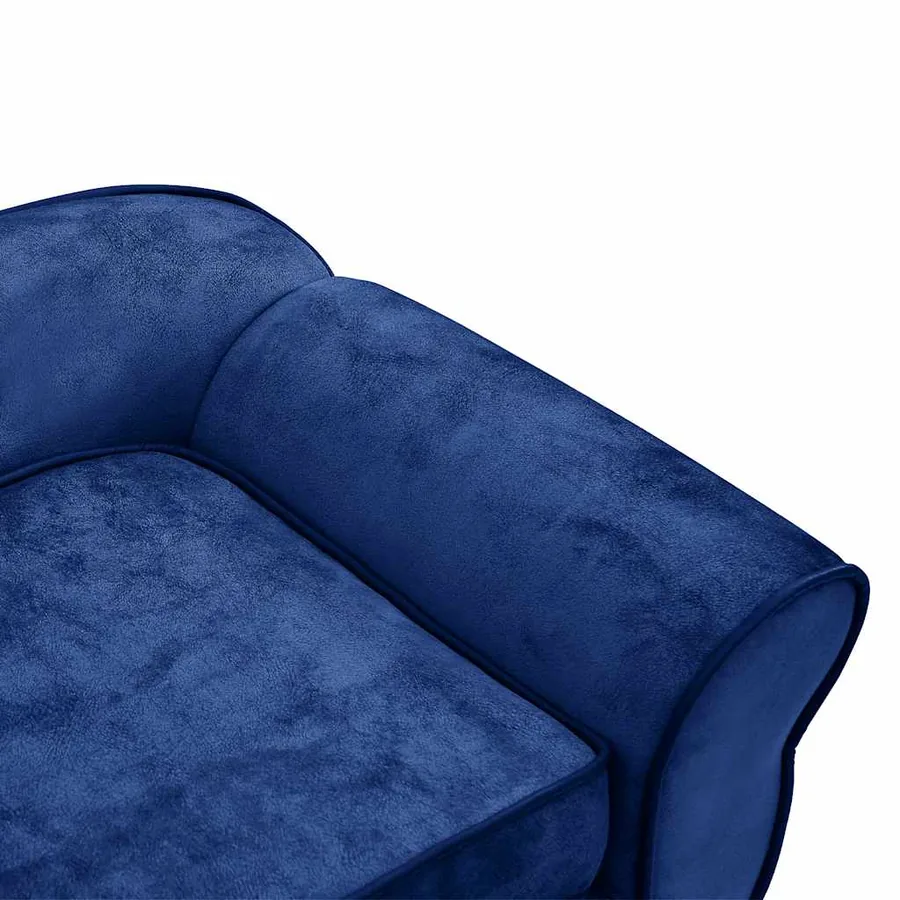 Canapé pour chien Bleu 72x45x30 cm Peluche - 9