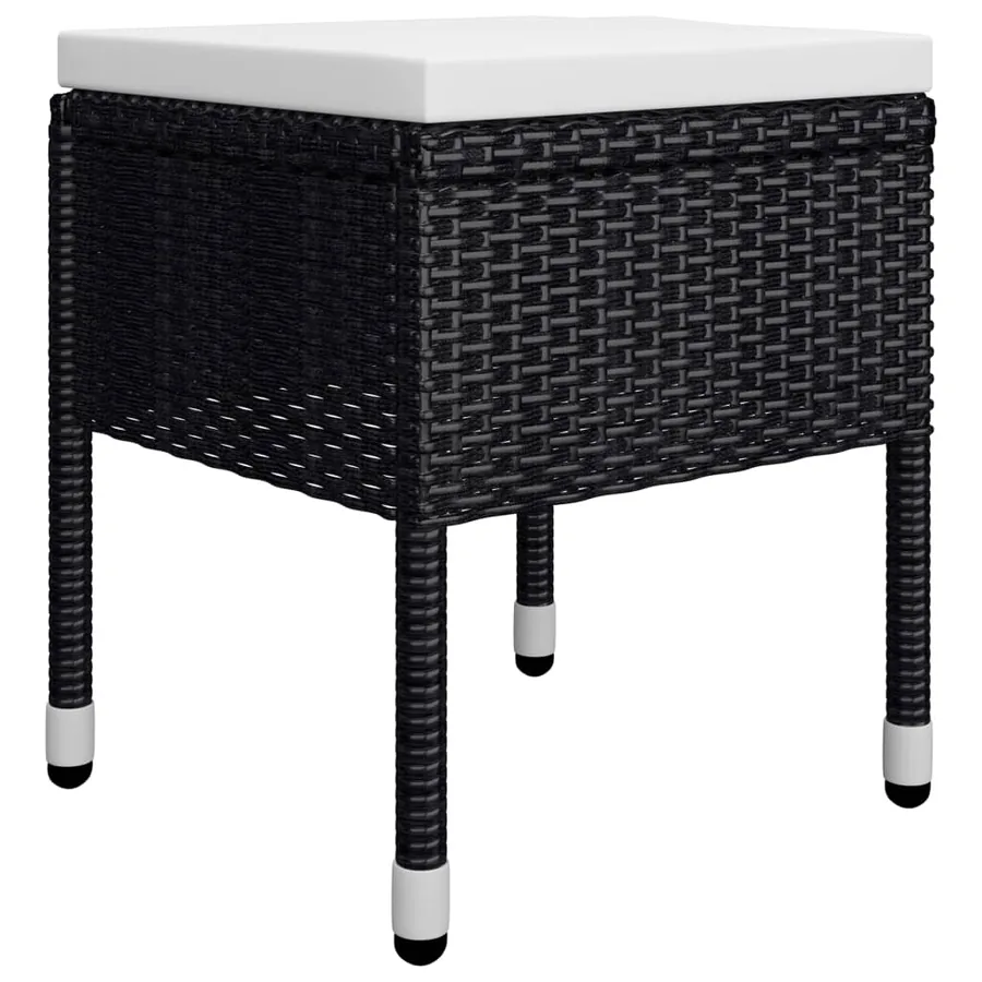 Ensemble à manger de jardin 5 pcs Noir - 10