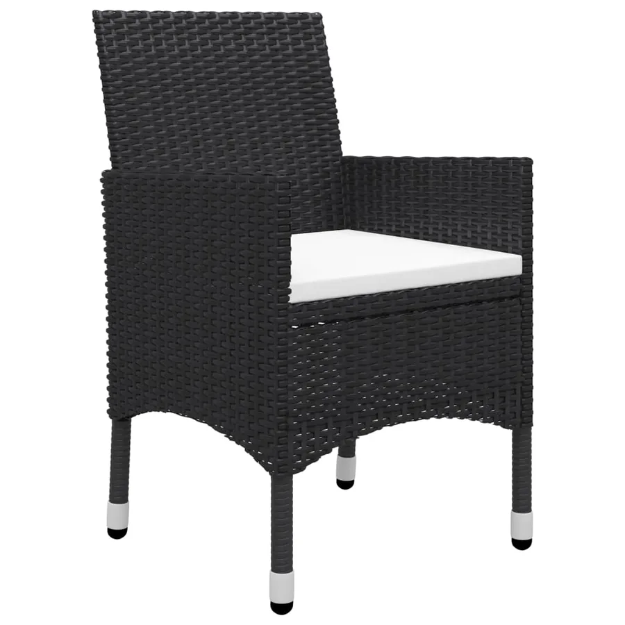 Ensemble à manger de jardin 5 pcs Noir - 6
