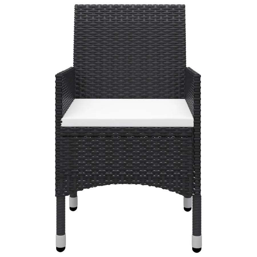 Ensemble à manger de jardin 5 pcs Noir - 7