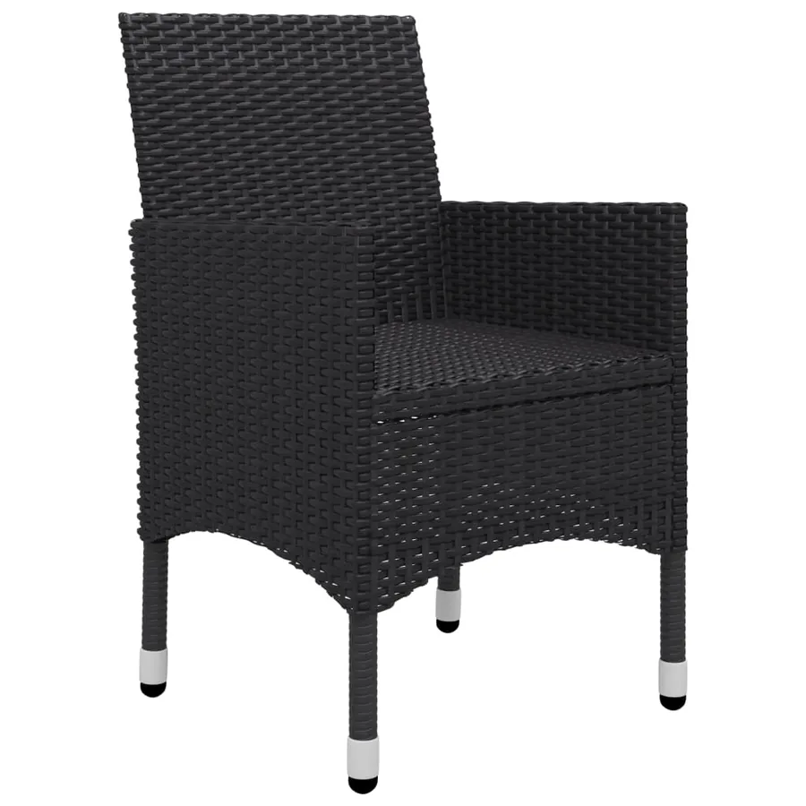 Ensemble à manger de jardin 5 pcs Noir - 9