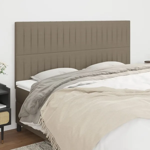 Tête de lit Taupe 160x5x118/128 cm Tissu