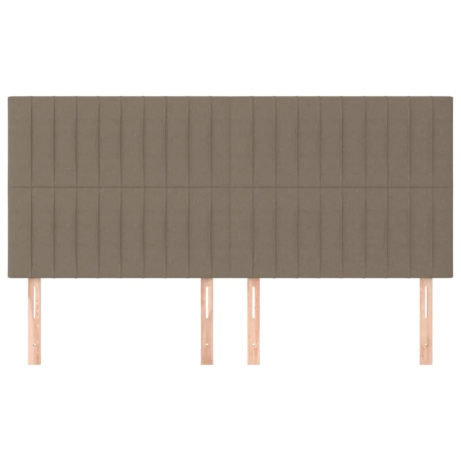 Tête de lit Taupe 160x5x118/128 cm Tissu - 3