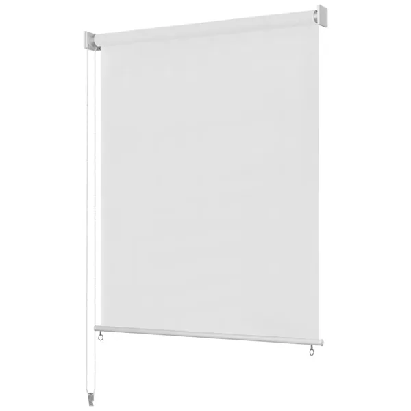 Store roulant d'extérieur 245 (l) x 140 (H) cm blanc