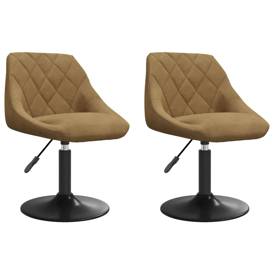 Chaises de salle à manger pivotantes 2 pcs Marron - 2