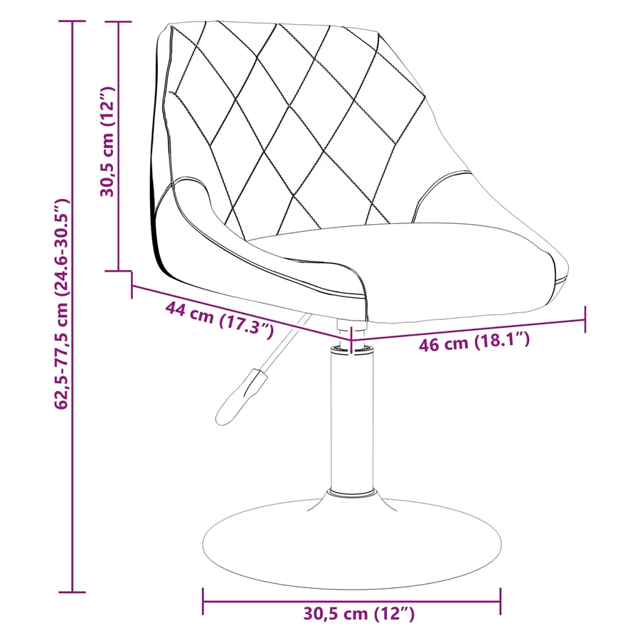 Chaises de salle à manger pivotantes 2 pcs Marron - 8