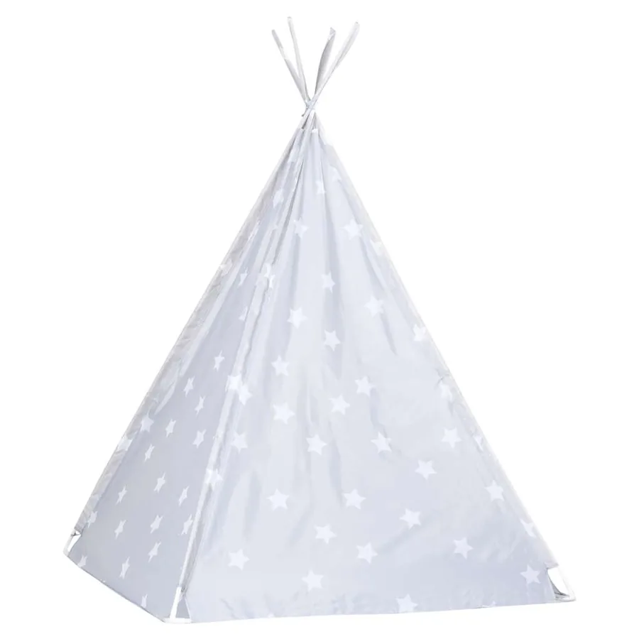 Tente tipi pour enfants avec sac Polyester Gris 115x115x160 cm - 4