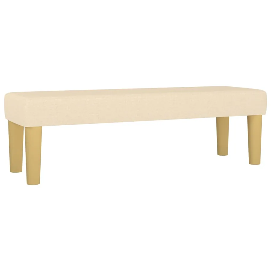 Sommier à lattes de lit avec matelas Crème 140x190 cm Tissu - 7