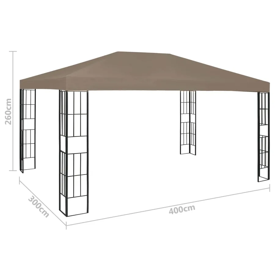 Belvédère 4x3 m Taupe - 7