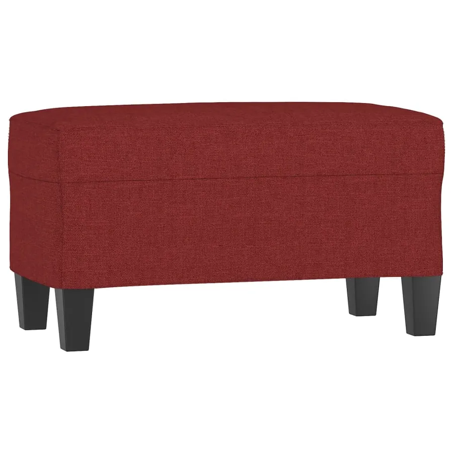 Banc Rouge bordeaux 70x35x41 cm Tissu - 2