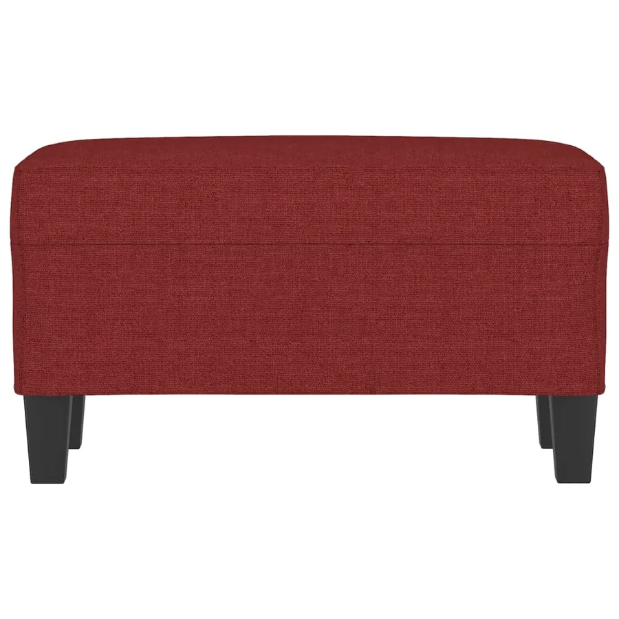 Banc Rouge bordeaux 70x35x41 cm Tissu - 3