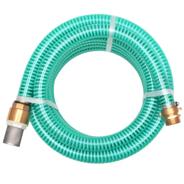 Tuyau d'aspiration avec raccords en laiton 3 m 25 mm Vert