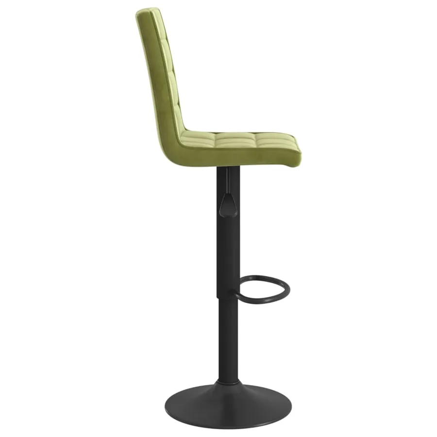 Tabourets de bar lot de 2 vert clair velours - 5
