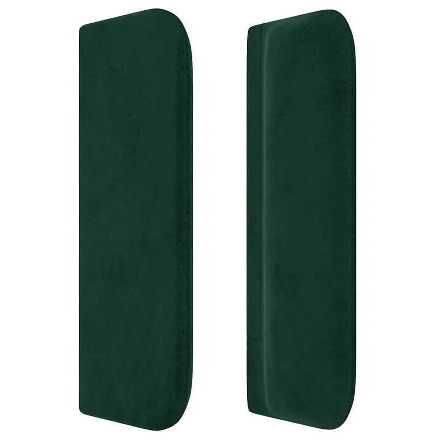 Tête de lit avec oreilles Vert foncé 183x16x78/88 cm Velours - 4