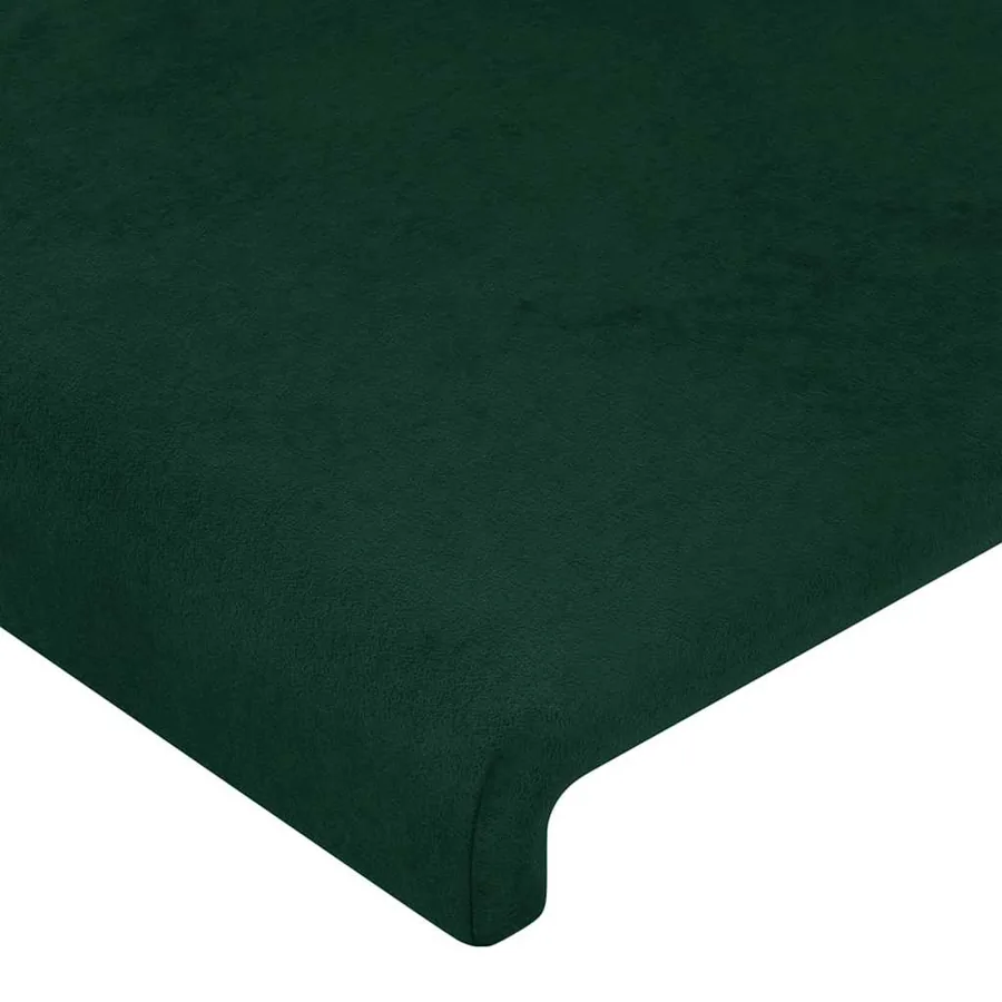 Tête de lit avec oreilles Vert foncé 183x16x78/88 cm Velours - 5