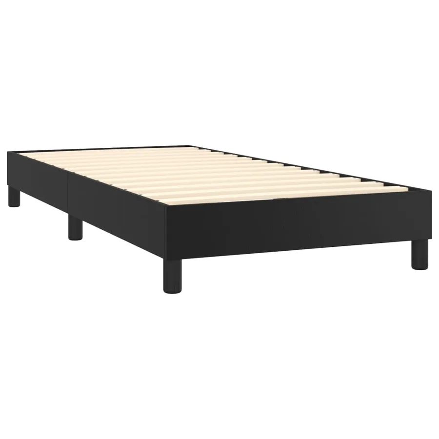 Sommier à lattes de lit avec matelas et LED Noir 100x200cm - 5