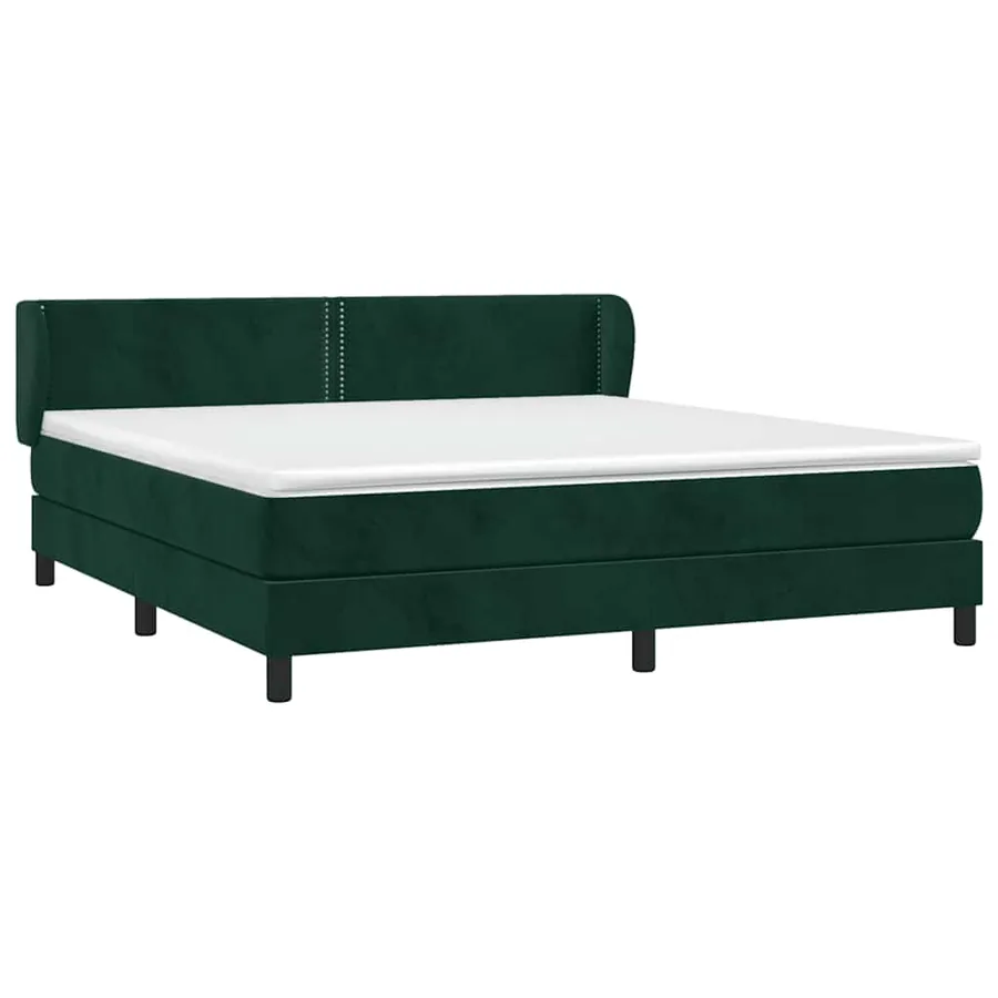 Sommier à lattes de lit et matelas Vert foncé 180x200cm Velours - 3