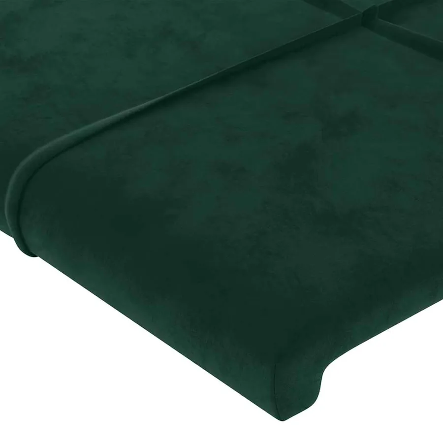 Tête de lit à LED Vert foncé 183x16x118/128 cm Velours - 5