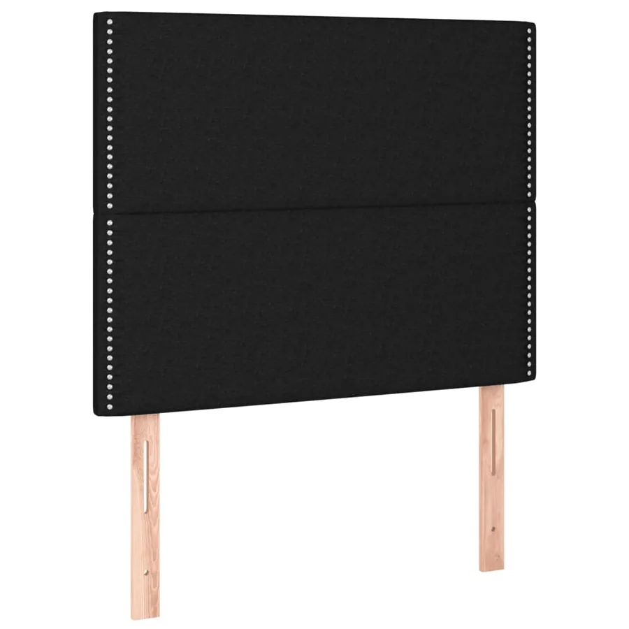 Sommier à lattes de lit avec matelas Noir 90x200 cm Tissu - 5