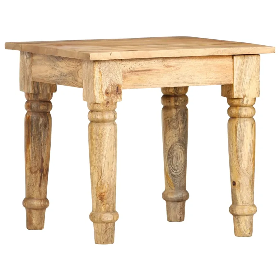 Table d'appoint 43 x 43 x 40 cm Bois de manguier massif - 7