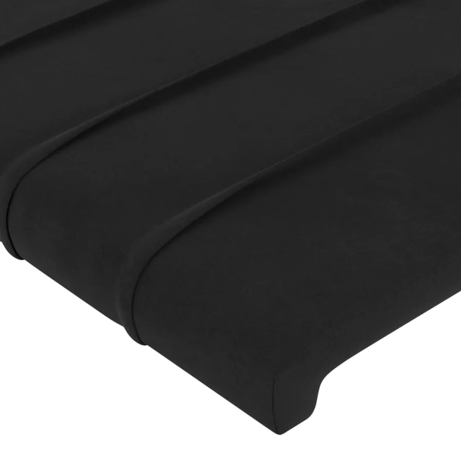 Cadre de lit sans matelas noir 200x200 cm velours - 10