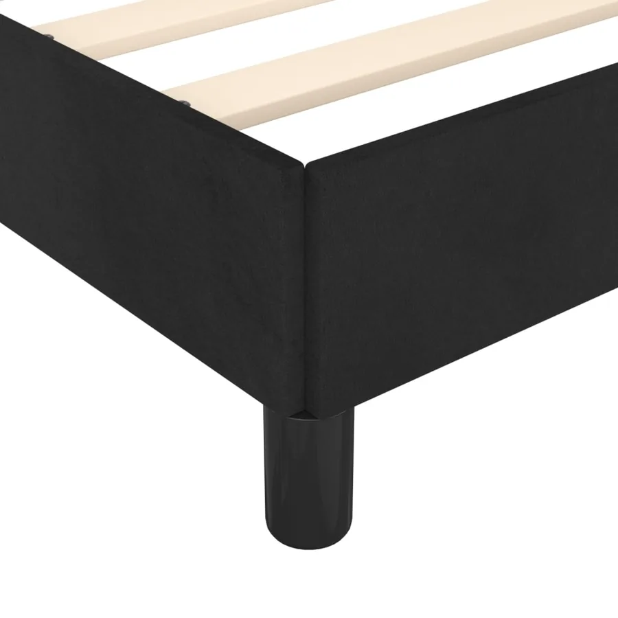 Cadre de lit sans matelas noir 200x200 cm velours - 9