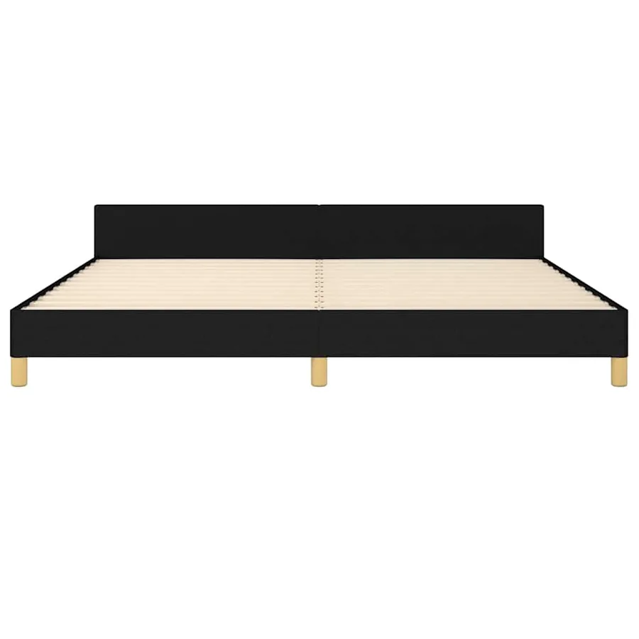 Cadre de lit sans matelas noir 200x200 cm tissu - 6