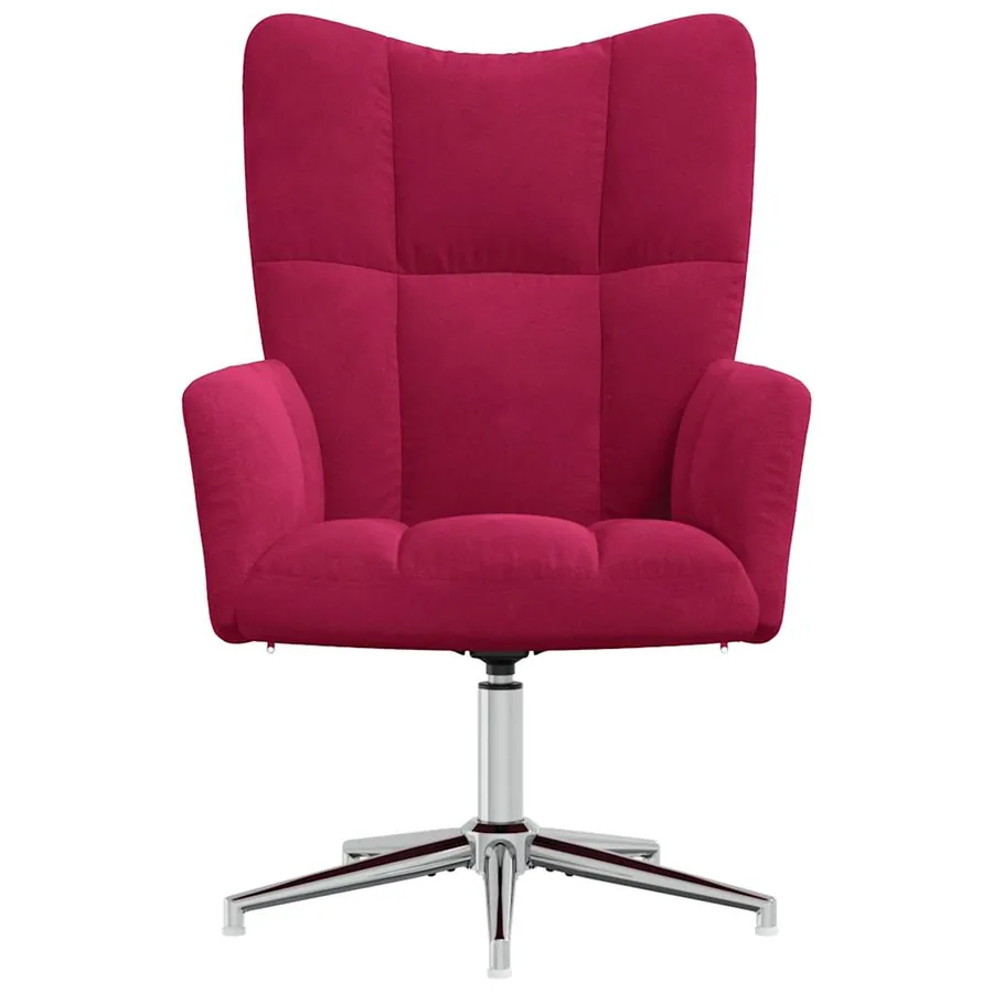 Chaise de relaxation Rouge bordeaux Velours - 3