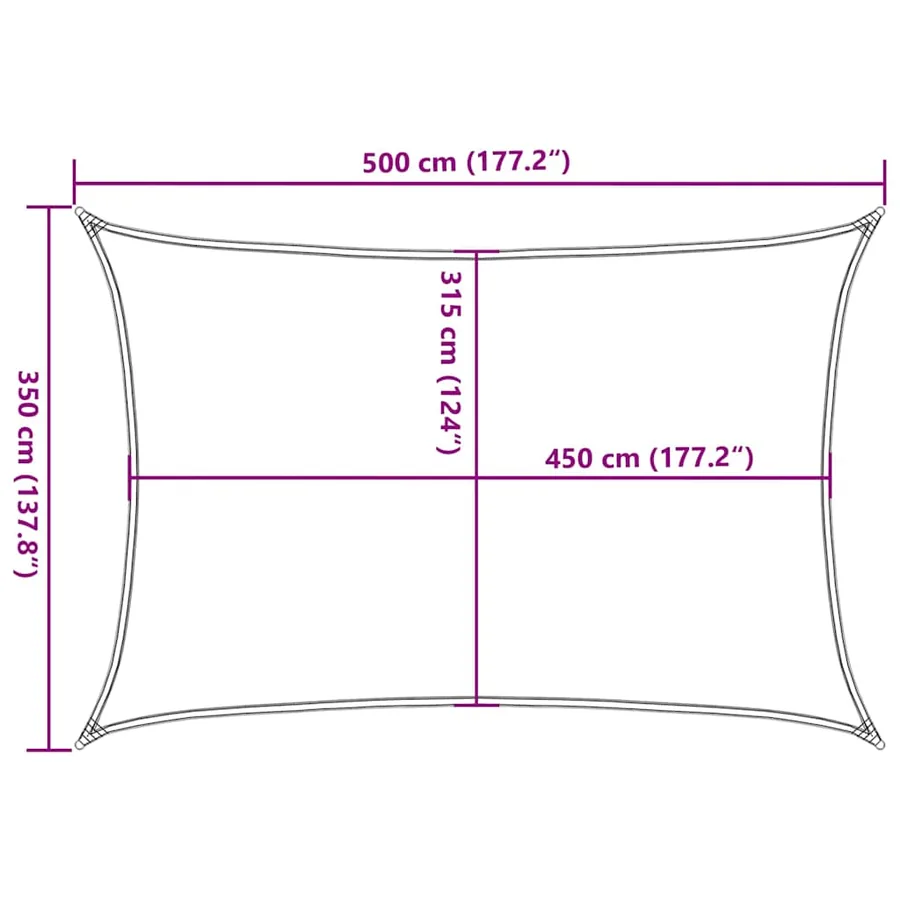 Voile d'ombrage 160 g/m² Taupe 3,5x5 m PEHD - 10