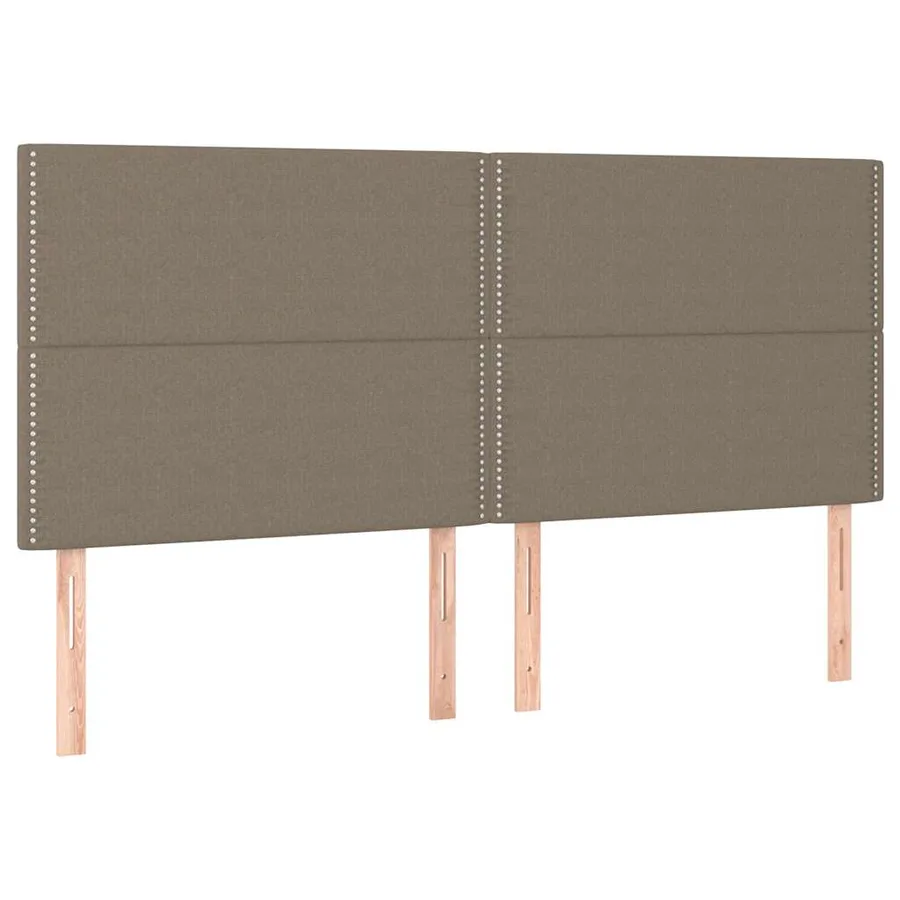 Sommier à lattes de lit avec matelas Taupe 180x200 cm Tissu - 5