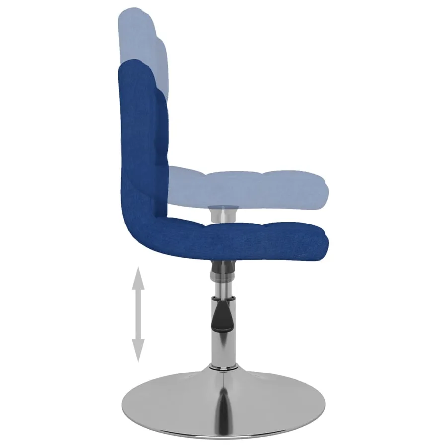 Chaises pivotantes à manger lot de 6 bleu tissu - 4