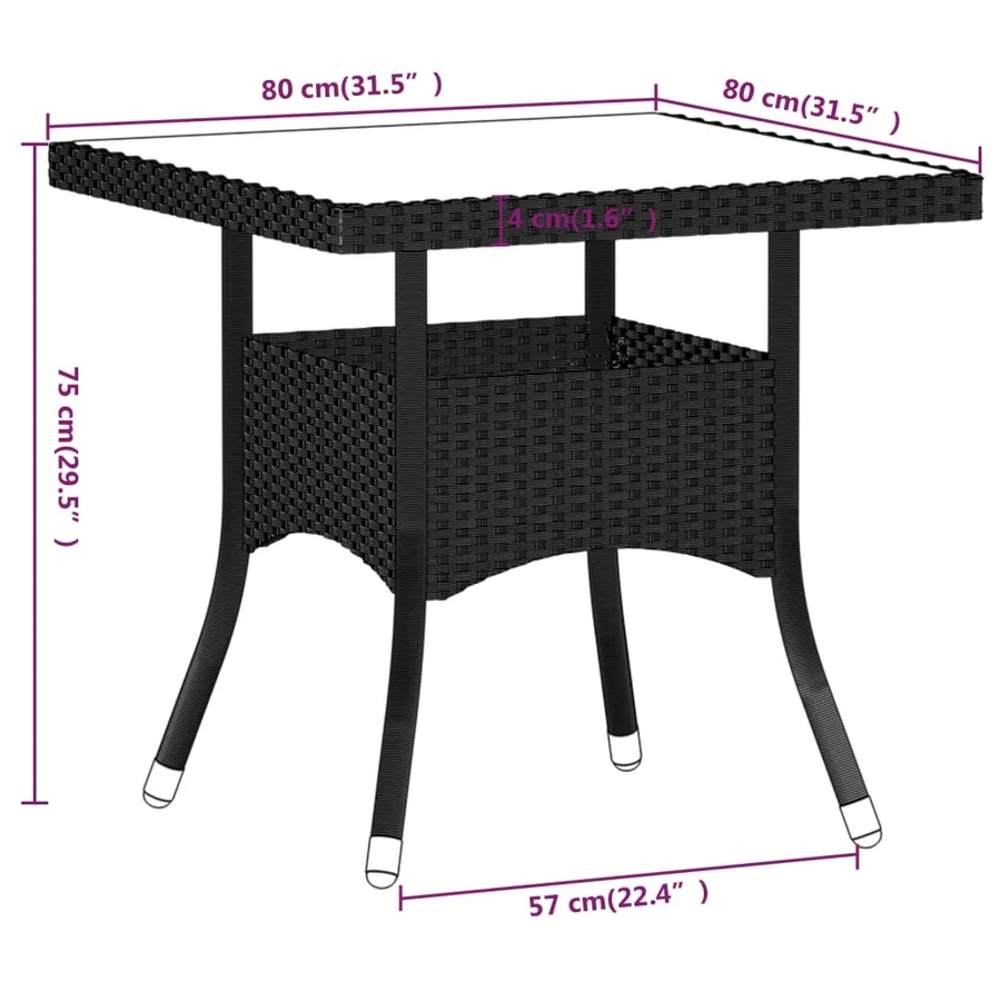 Ensemble à Manger jardin 5 pcs résine tressée verre trempé Gris - 9