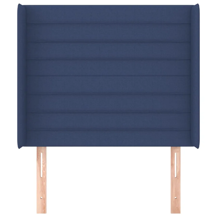 Tête de lit avec oreilles Bleu 83x16x118/128 cm Tissu - 3
