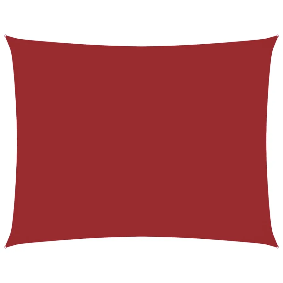 Voile de parasol tissu oxford rectangulaire 5x6 m rouge - 2