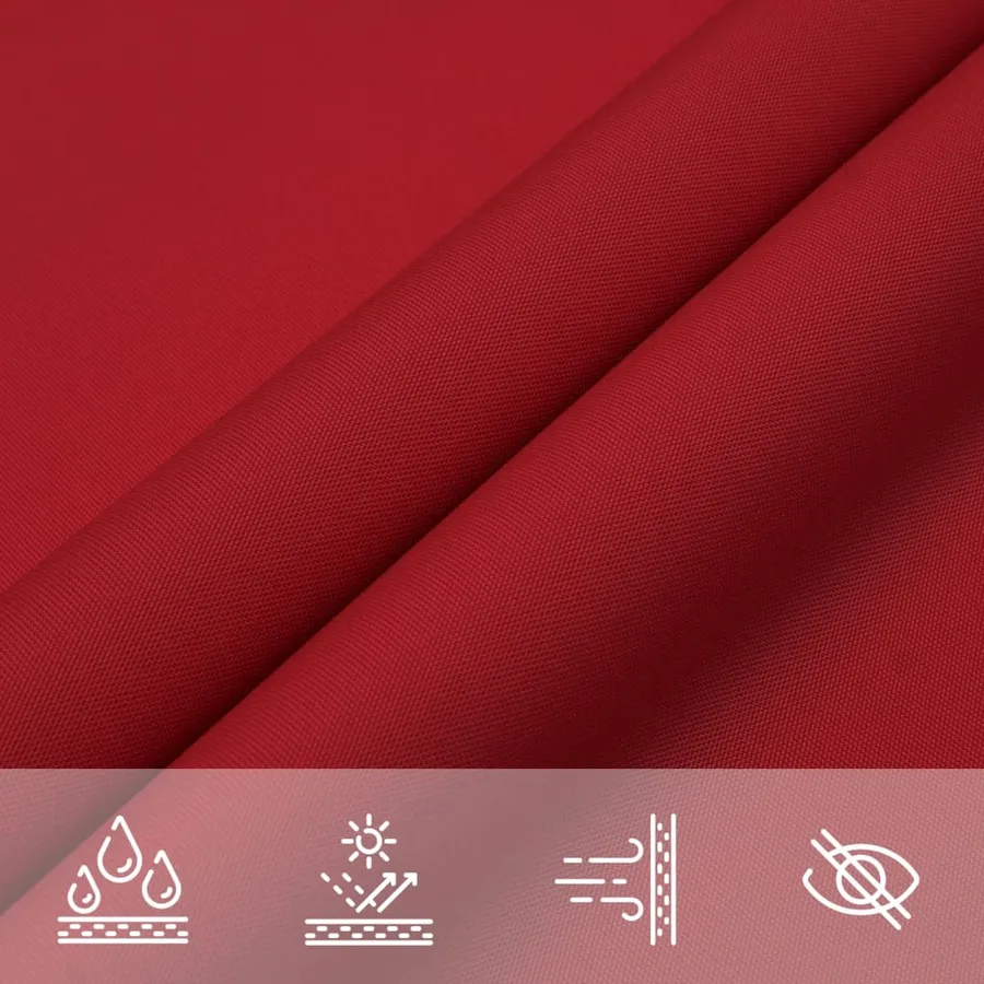 Voile de parasol tissu oxford rectangulaire 5x6 m rouge - 8