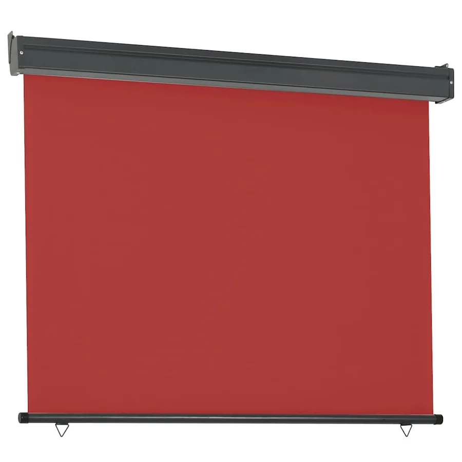 Auvent latéral de balcon 125x250 cm Rouge - 4
